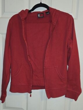New York & Company Red Cotton Crew Sweater Top